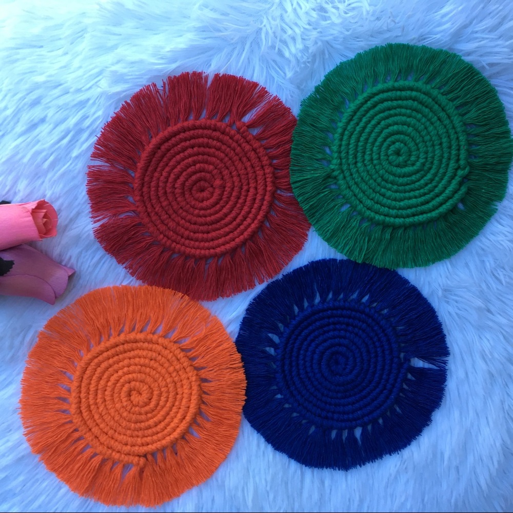 4PCS Macramé Coaster For Drink 🍹 Handmade